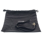 Celine Triomphe Shoulder Bag 2-Way Black Leather Gold — view 8