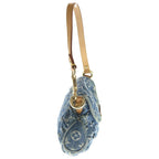 Louis Vuitton Monogram Denim Mini Pleaty Handbag Indigo Blue Brown Leather Gold — view 3