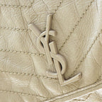 Saint Laurent Paris Niki Chain Shoulder Back Beige Leather Silver — view 6