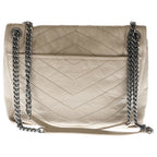Saint Laurent Paris Niki Chain Shoulder Back Beige Leather Silver — view 2