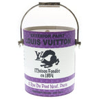 Louis Vuitton LV Paint Can 2-Way Shoulder Bag Purple White Leather Silver
