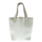 Hermes Picotin Lock MM Handbag Taurillon Clemence Silve Gray — view 3