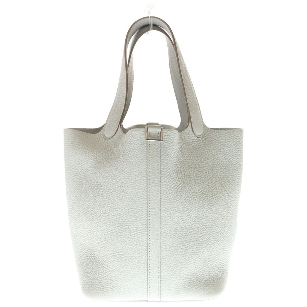 Hermes Picotin Lock MM Handbag Taurillon Clemence Silve Gray — view 3
