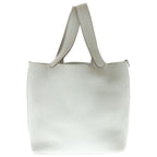 Hermes Picotin Lock MM Handbag Taurillon Clemence Silve Gray