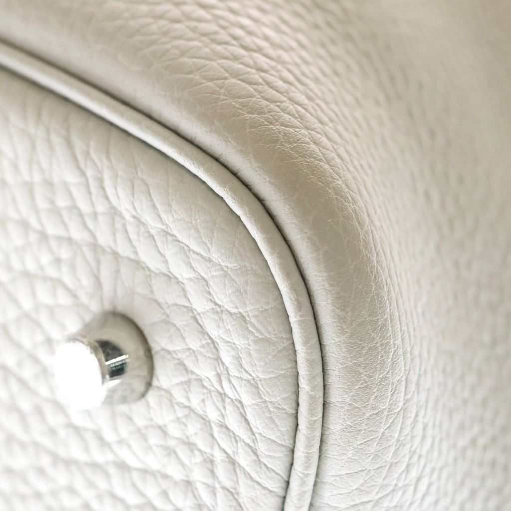 Hermes Picotin Lock MM Handbag Taurillon Clemence Silve Gray — view 5
