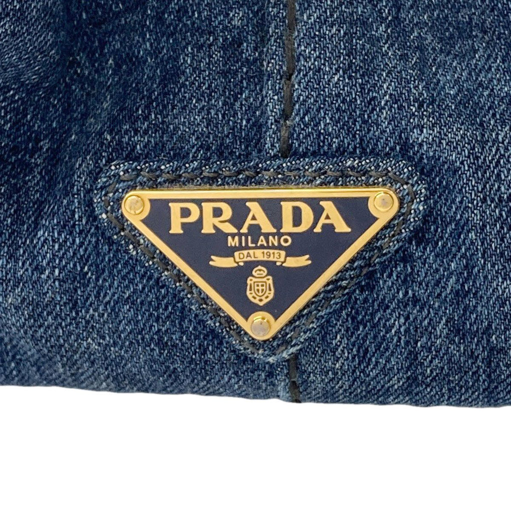 Prada Canapa Tote Denim — view 8