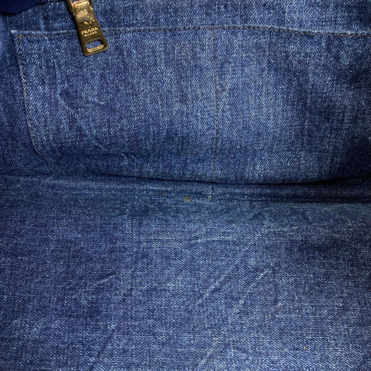 Prada Canapa Tote Denim — view 9