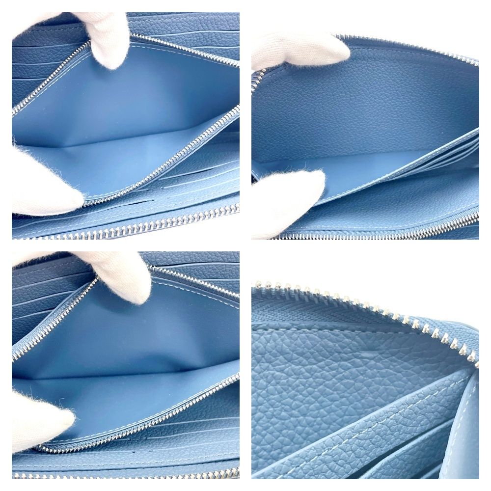 Louis Vuitton Camouflage Canvas Zippy Wallet Horizontal Indigo Blue — view 8