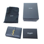 Saint Laurent Key Case Cassandra Leather YSL Logo Black HW Key Holder — view 5