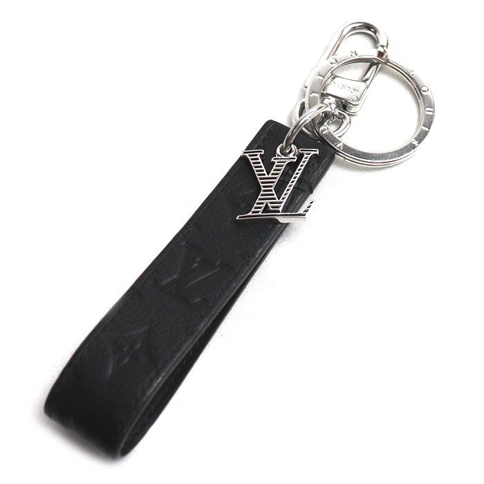Louis Vuitton Key Holder Dragonne Key Monogram Shadow Black