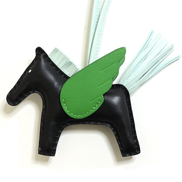 Hermes Rodeo Pegasus PM Agno Milo Swift Black Vert Peppermint Yucca Shoulder