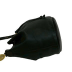 Dior Vintage Logo Leather Shoulder Bag Drawstring Tote Black — view 5