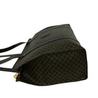 Celine Macadam Blason Triomphe Logo Pattern Leather Tote Shoulder Bag Black — view 5