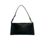 Louis Vuitton Vintage Pochette Epi Leather Mini Handbag Noir — view 3