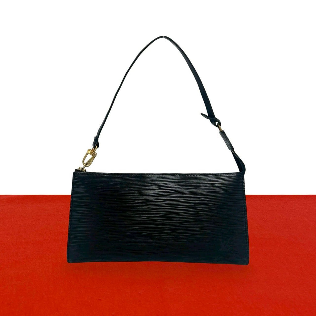 Louis Vuitton Vintage Pochette Epi Leather Mini Handbag Noir