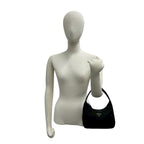 Prada Triangle Logo Plate Tessuto Nylon Mini Handbag Pouch Black — view 2