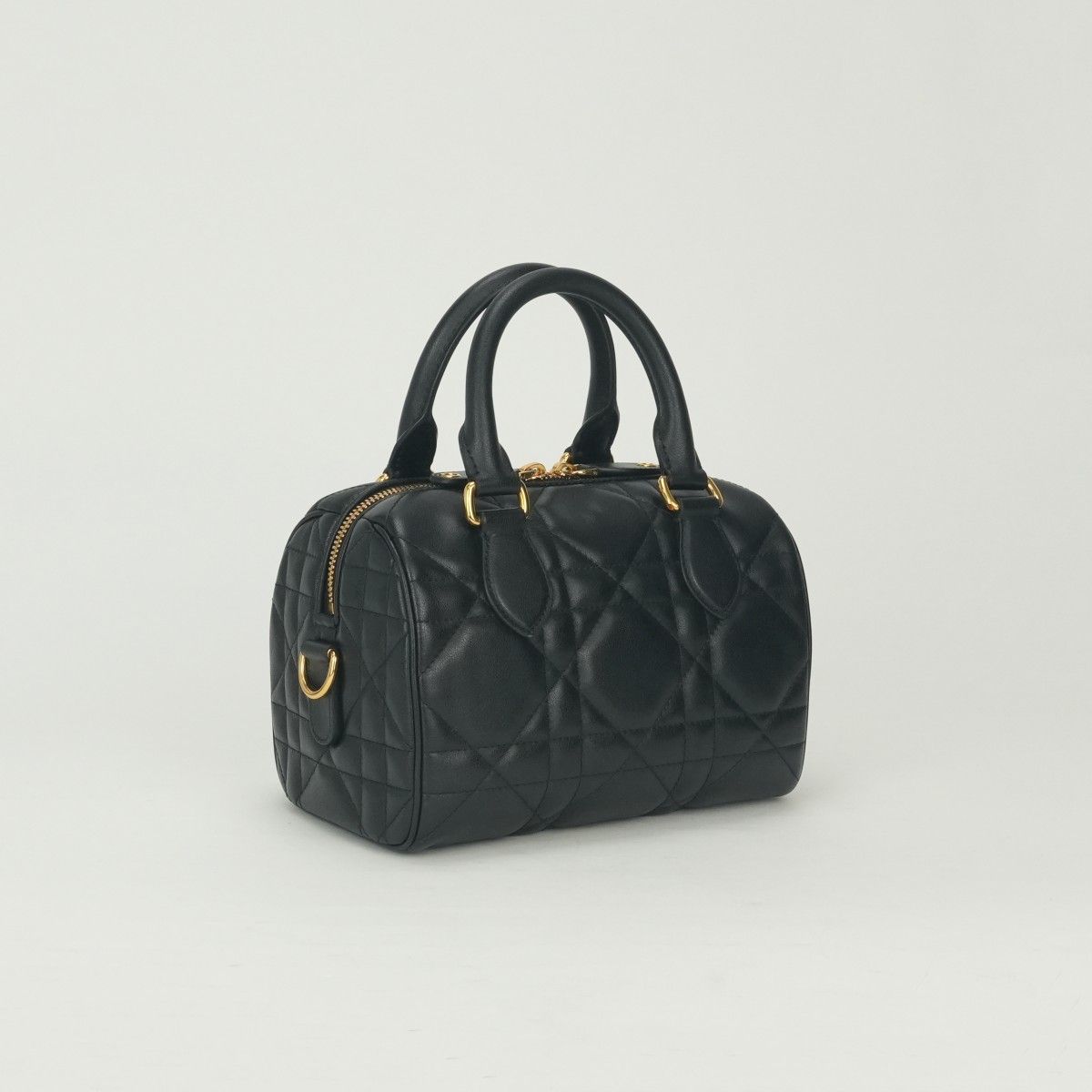 Dior Groove 20 Tote Calfskin Black Gold Small Macro Cannage — view 2
