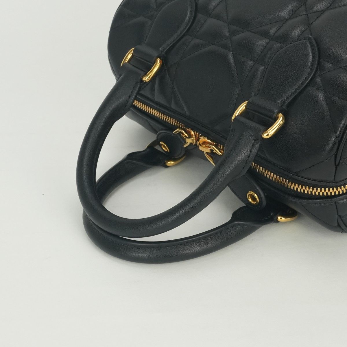 Dior Groove 20 Tote Calfskin Black Gold Small Macro Cannage — view 4