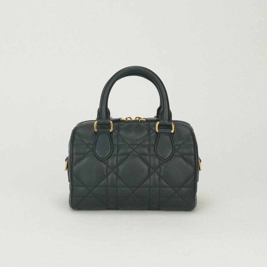 Dior Groove 20 Tote Calfskin Black Gold Small Macro Cannage — view 3