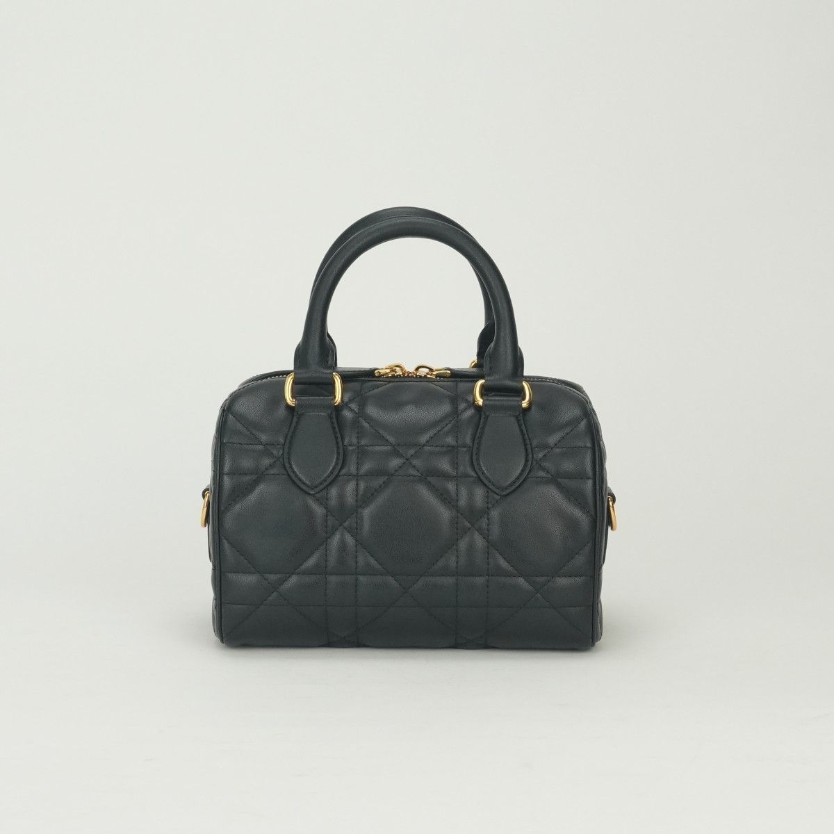 Dior Groove 20 Tote Calfskin Black Gold Small Macro Cannage