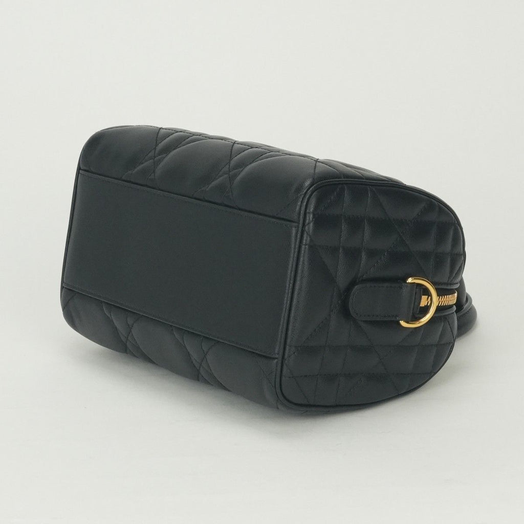 Dior Groove 20 Tote Calfskin Black Gold Small Macro Cannage — view 5