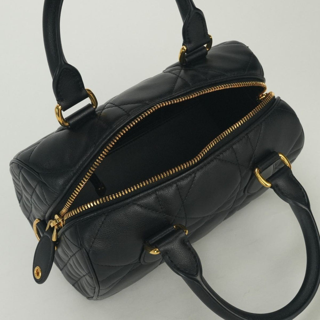 Dior Groove 20 Tote Calfskin Black Gold Small Macro Cannage — view 8