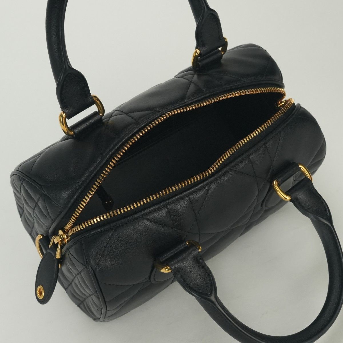 Dior Groove 20 Tote Calfskin Black Gold Small Macro Cannage — view 8