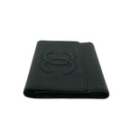 Chanel CC Logo Caviar Leather Trifold Wallet Black — view 4