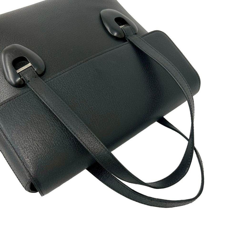 Gucci Vintage Log Leather Tote Black — view 4