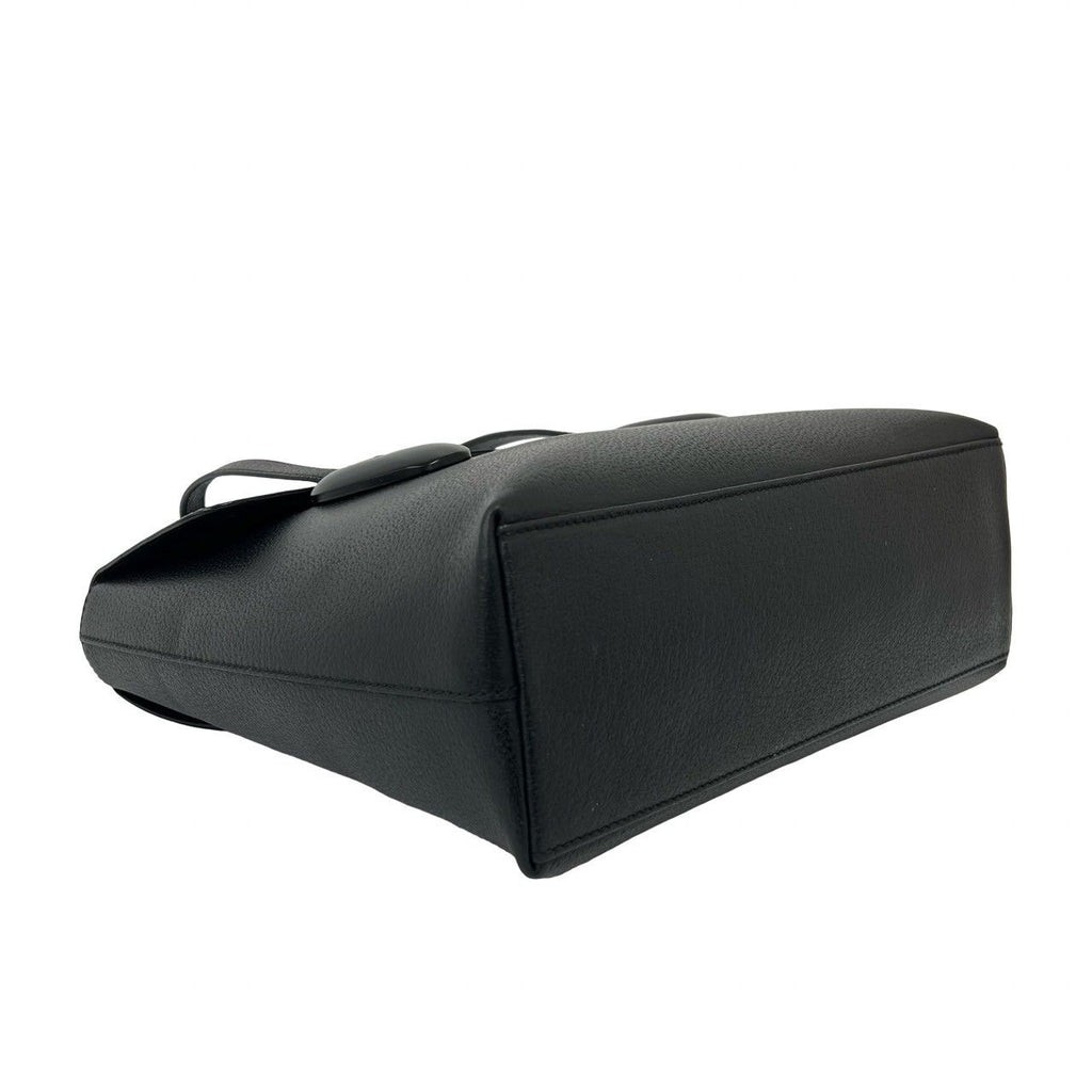Gucci Vintage Log Leather Tote Black — view 7