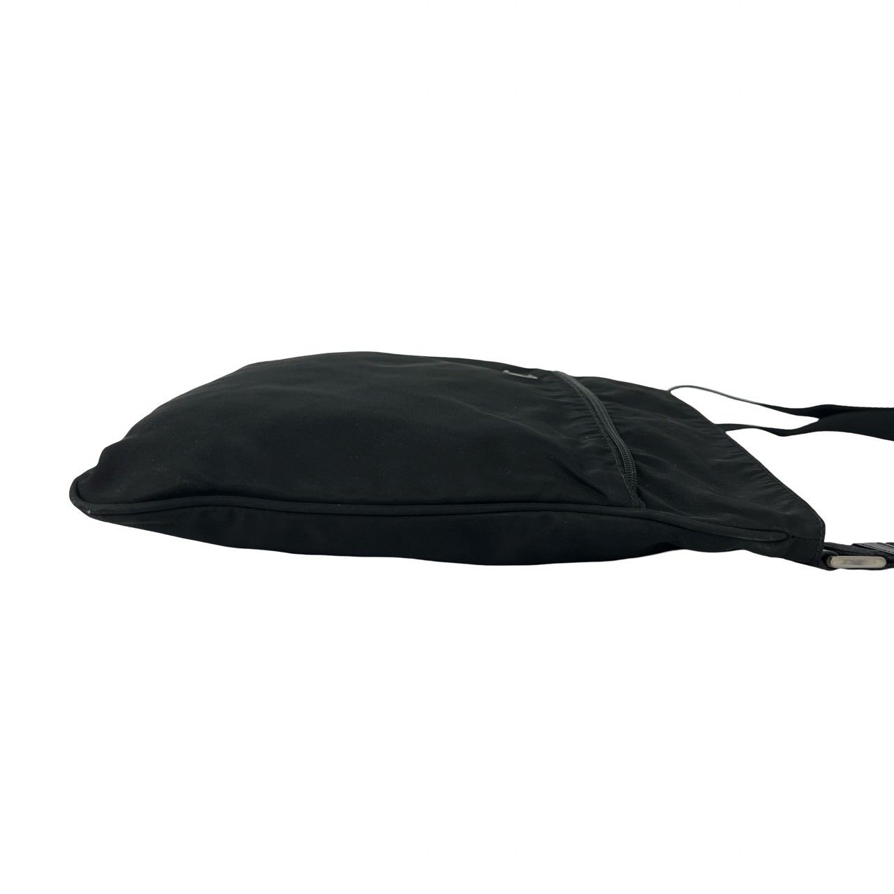 Prada Triangle Logo Plate Tessuto Nylon Shoulder Bag Cross Black — view 6