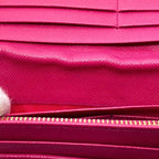 Prada Bifold Wallet Pink Fuxia Tessuto Impuntu Nylon Leather Quilted 107 Stitch — view 5