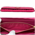 Prada Bifold Wallet Pink Fuxia Tessuto Impuntu Nylon Leather Quilted 107 Stitch — view 2