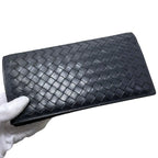 Bottega Veneta Bifold Wallet Black Intrecciato Leather — view 9