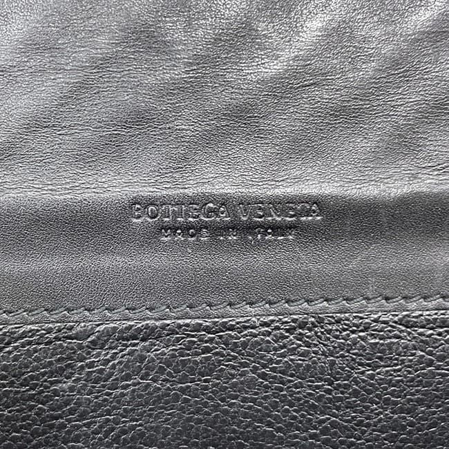 Bottega Veneta Bifold Wallet Black Intrecciato Leather — view 4