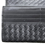 Bottega Veneta Bifold Wallet Black Intrecciato Leather — view 6