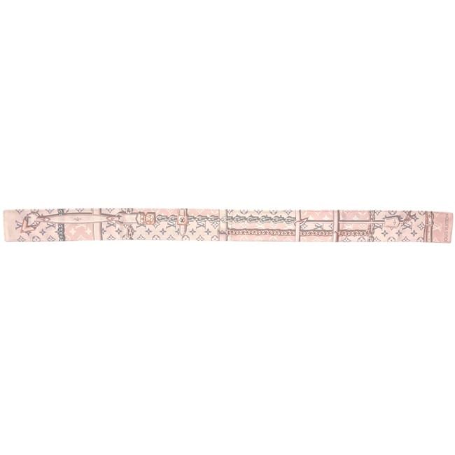 Louis Vuitton Ribbon Scarf Bandeau Confidential Light Pink Already Cleaned Silk — view 2