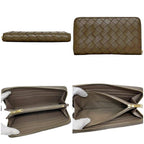 Bottega Veneta Zip Around Wallet Beige Intrecciato Leather Braided — view 2