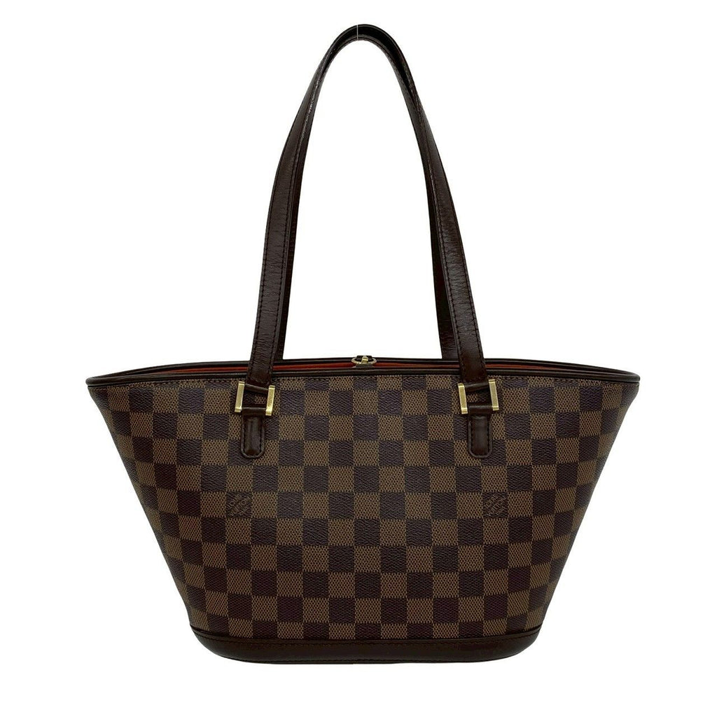 Louis Vuitton Manosque PM Damier Pattern Leather Tote Brown — view 3
