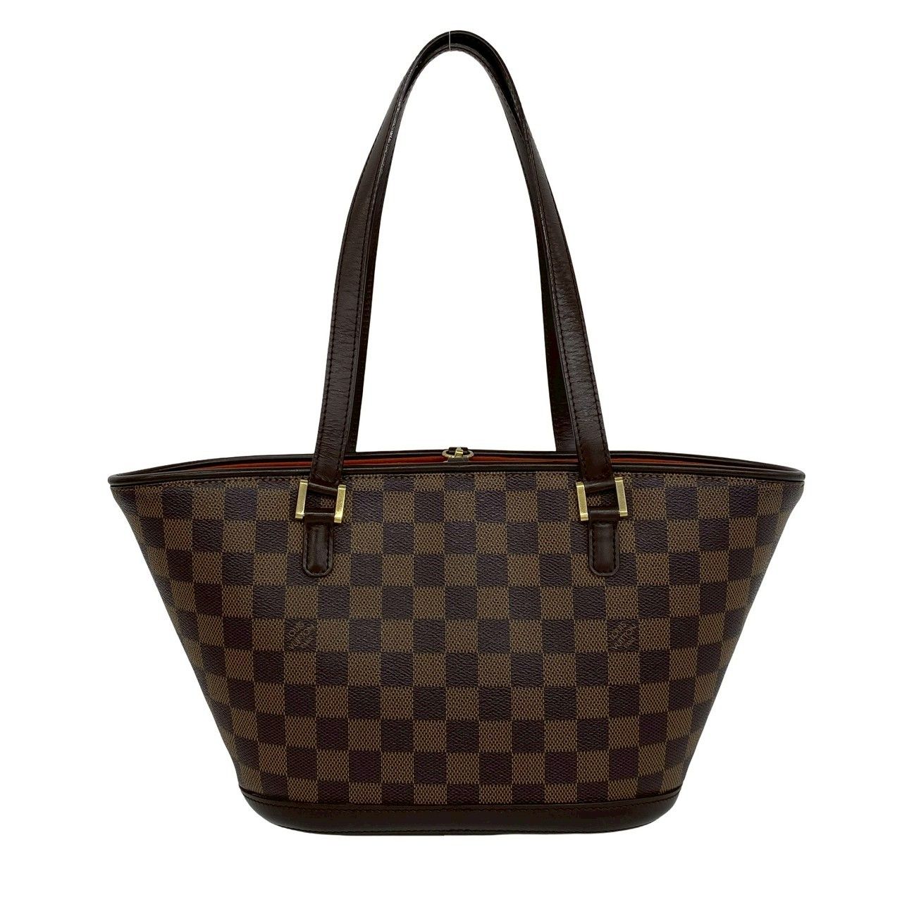 Louis Vuitton Manosque PM Damier Pattern Leather Tote Brown — view 3