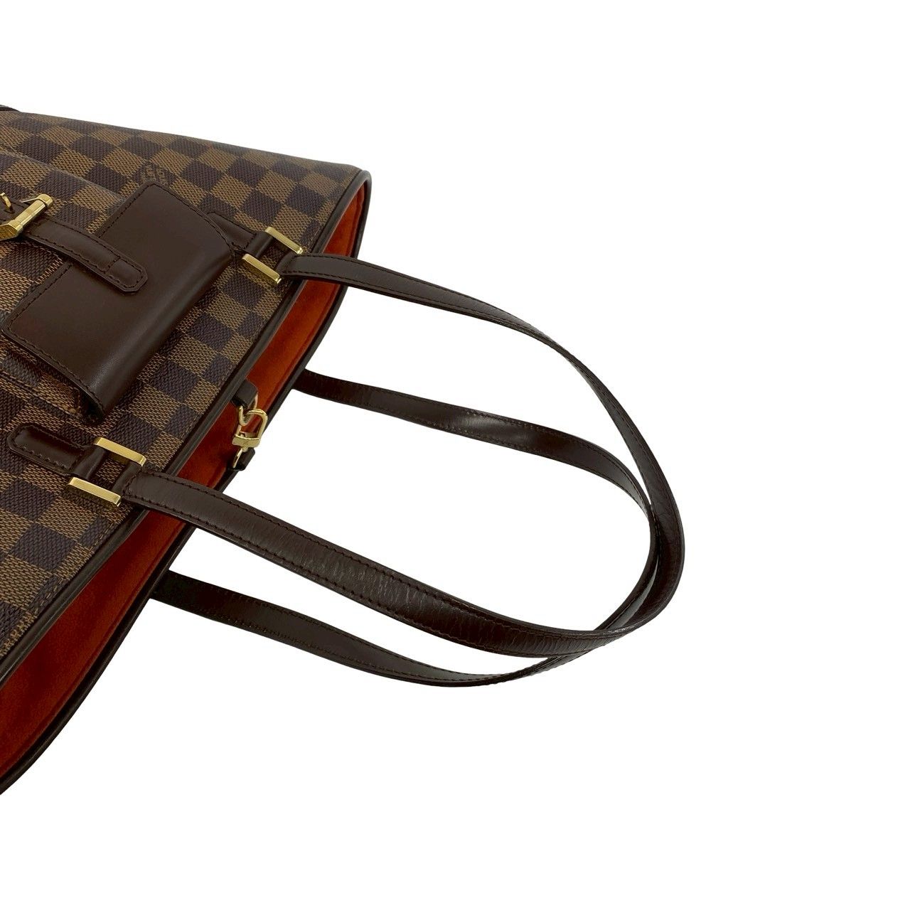 Louis Vuitton Manosque PM Damier Pattern Leather Tote Brown — view 4
