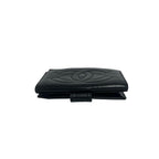 Chanel Vintage Jumbo CC Logo Lambskin Bifold Wallet Mini Card Case Black — view 3