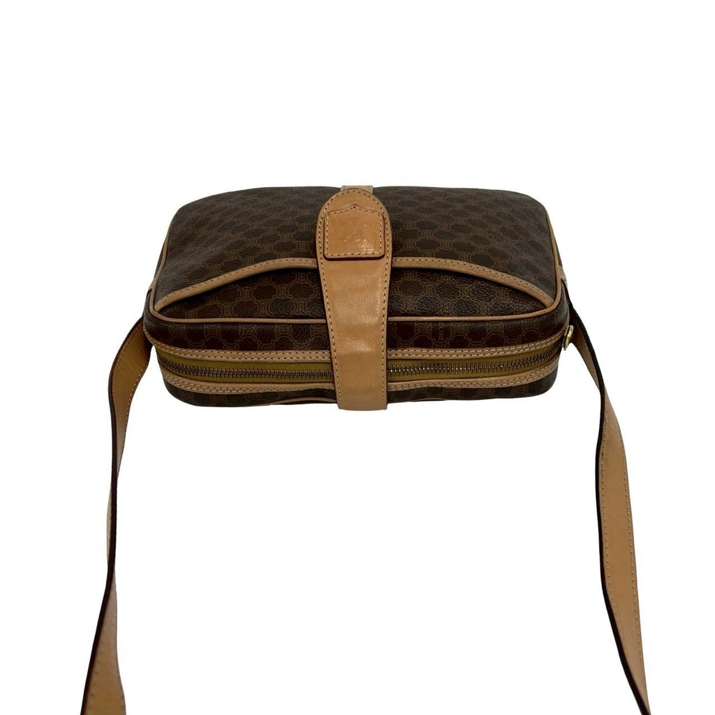 Celine Vintage Macadam Blason Triomphe Logo Leather Mini Shoulder Bag Pochette — view 4