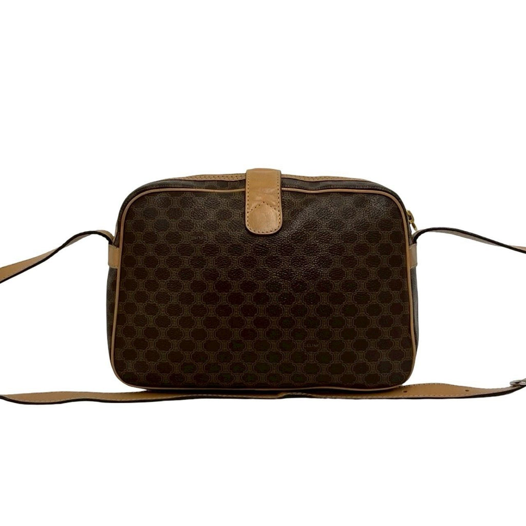 Celine Vintage Macadam Blason Triomphe Logo Leather Mini Shoulder Bag Pochette — view 3