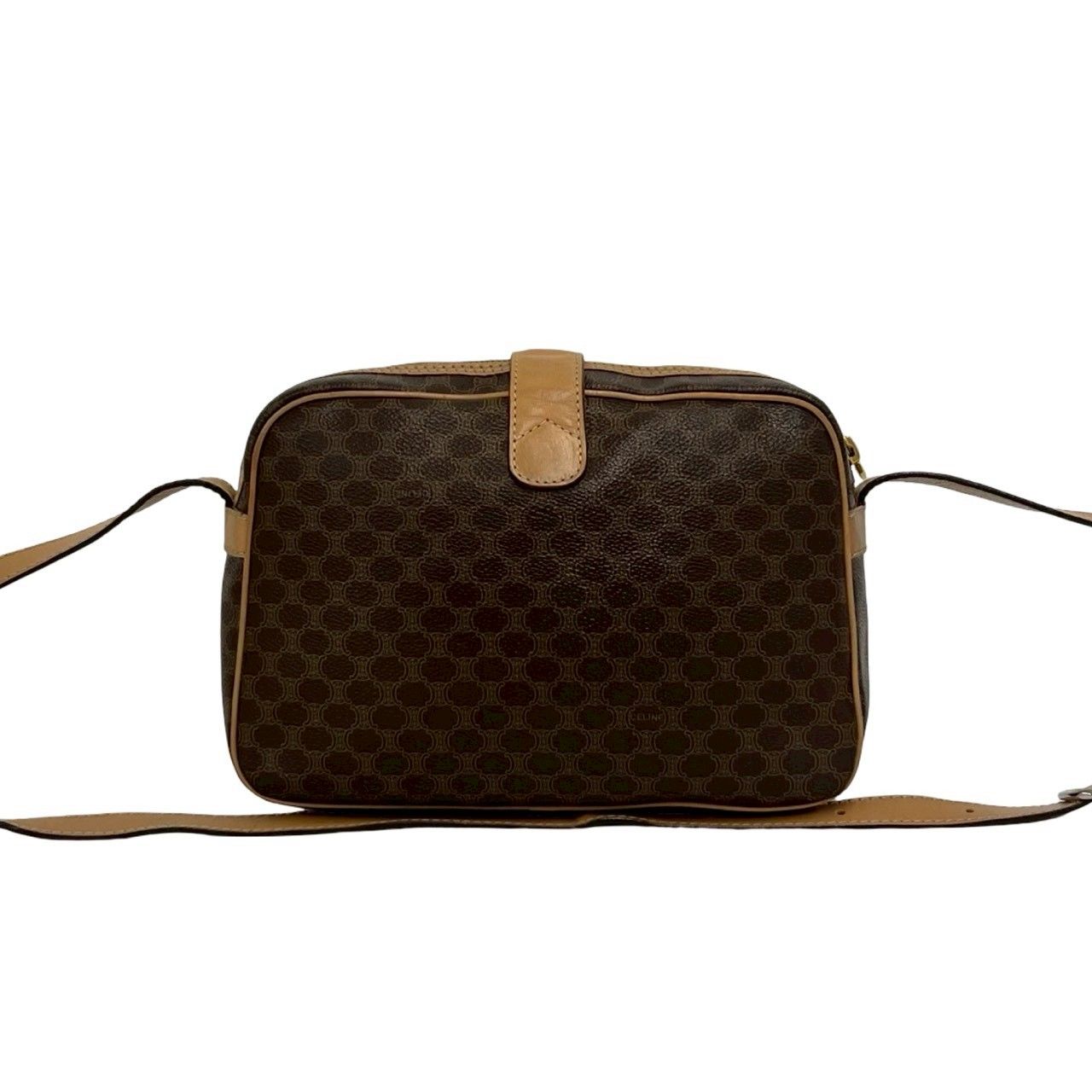 Celine Vintage Macadam Blason Triomphe Logo Leather Mini Shoulder Bag Pochette — view 3