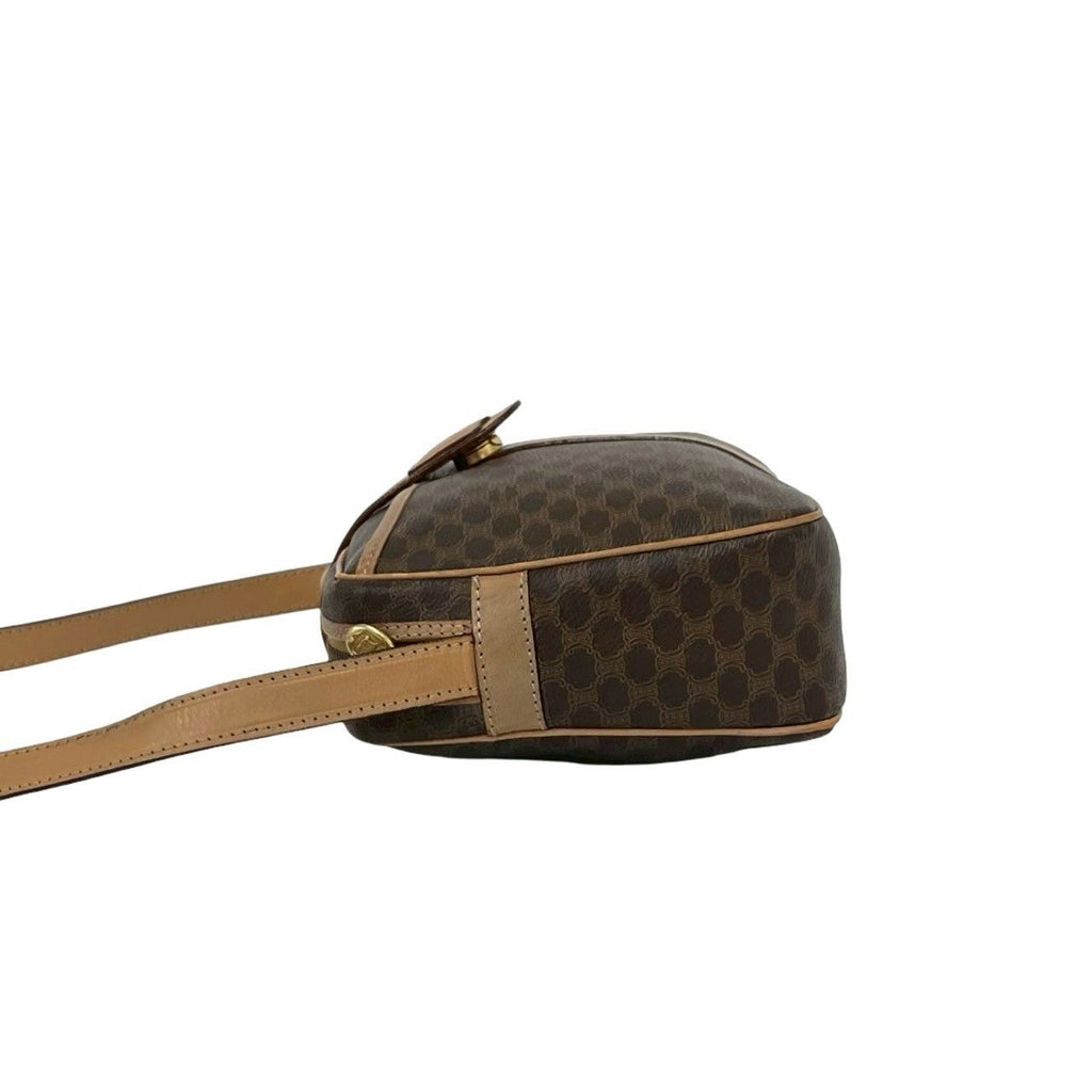Celine Vintage Macadam Blason Triomphe Logo Leather Mini Shoulder Bag Pochette — view 5