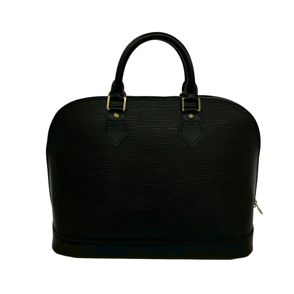 Louis Vuitton Vintage Alma Epi Leather Mini Boston Bag Black Noir — view 3