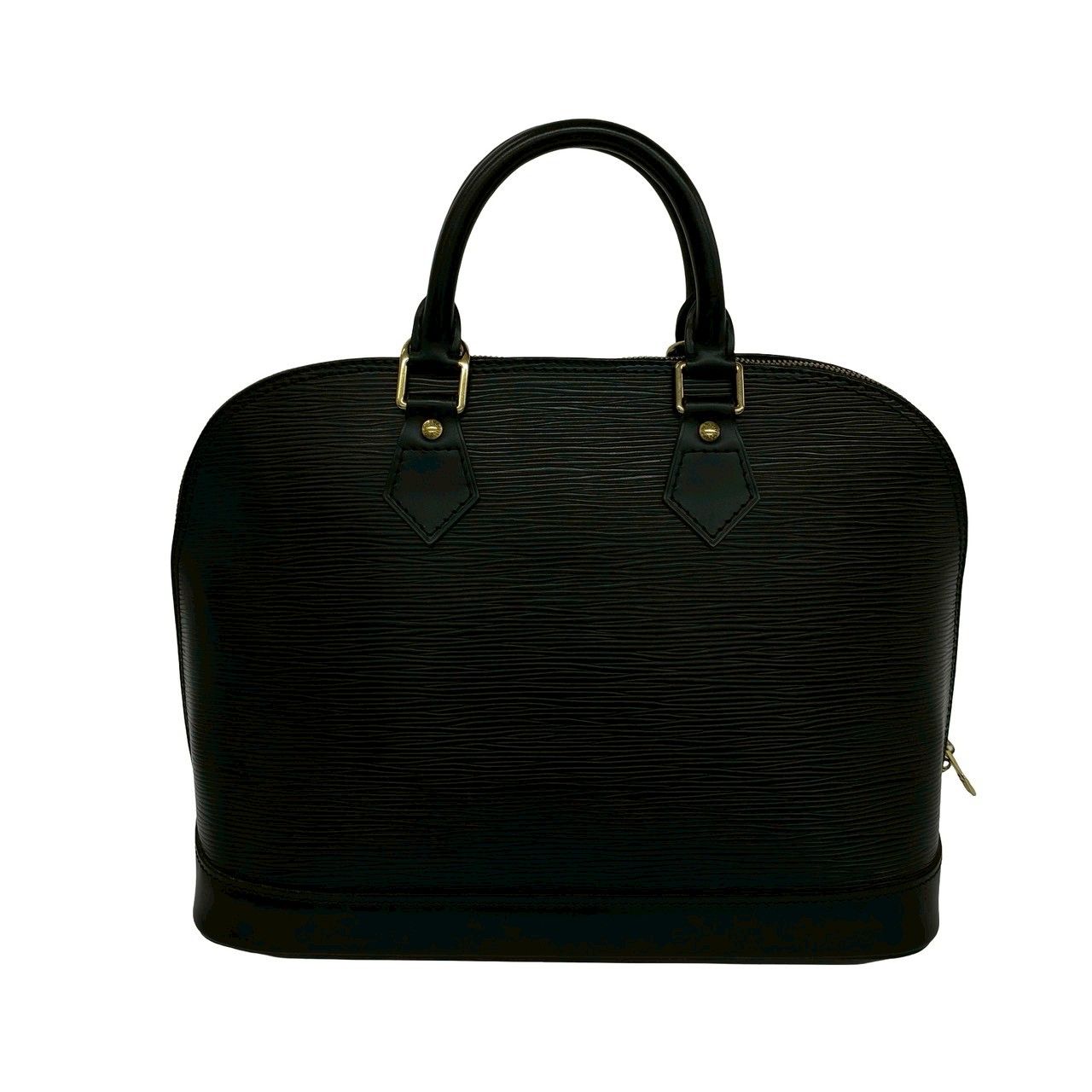 Louis Vuitton Vintage Alma Epi Leather Mini Boston Bag Black Noir — view 3