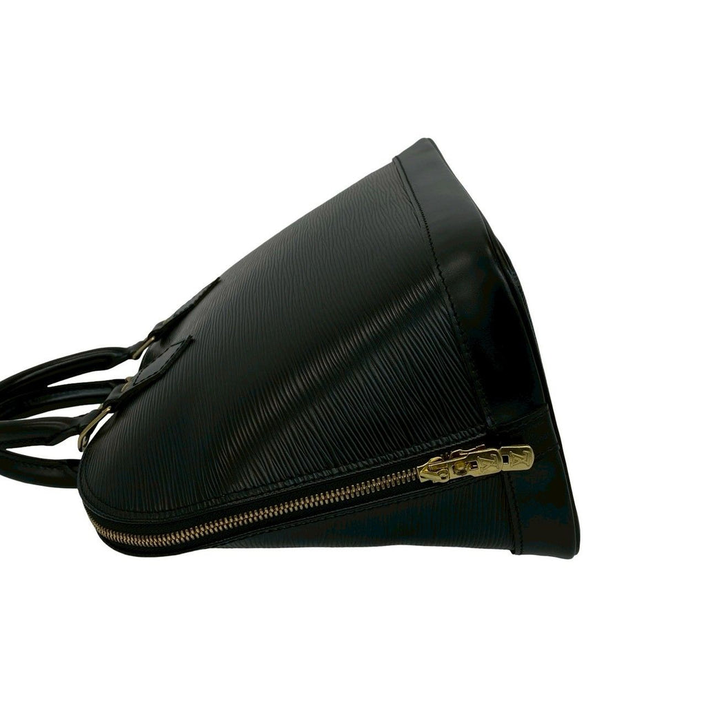 Louis Vuitton Vintage Alma Epi Leather Mini Boston Bag Black Noir — view 5