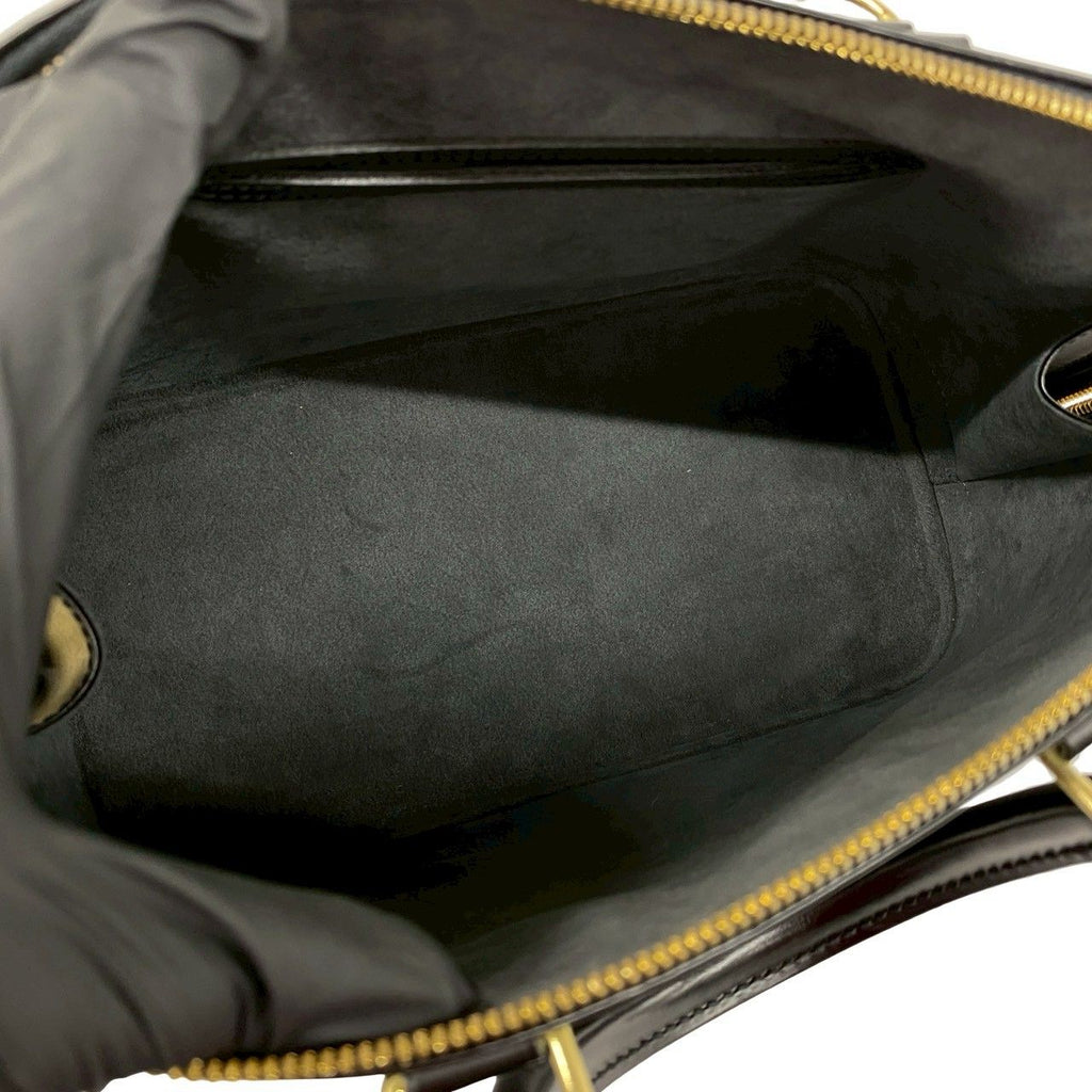 Louis Vuitton Vintage Alma Epi Leather Mini Boston Bag Black Noir — view 9